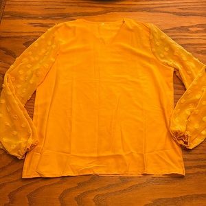 NWOT yellow gold blouse